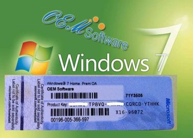 รหัสผลิตภัณฑ์พีซี Windows 7 Home Premium แบบเดิมความเข้ากันได้ดีใช้ได้ฟรี
