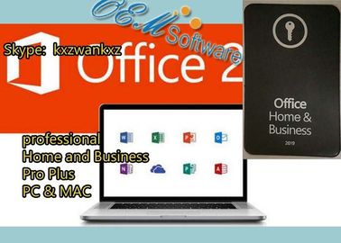 ลิขสิทธิ์ดั้งเดิมของ Microsoft Office 2019 Professional Plus Key ชุดดีวีดี 64 บิต