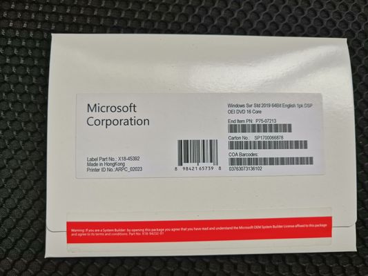 รหัสการขายปลีก ESD Windows Server 2016 ดั้งเดิม รหัสคีย์ Microsoft Office 2016
