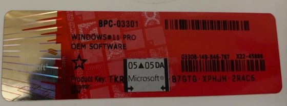 รหัสเปิดใช้งาน Windows 11 Pro หลายภาษา Win 11 Pro Coa Sticker