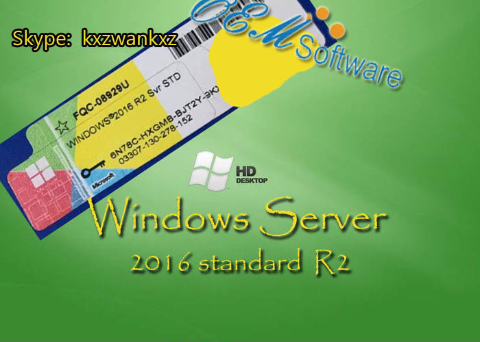 เวอร์ชันเต็ม Windows Server 2016 คีย์มาตรฐาน French Oem Spanish Pack
