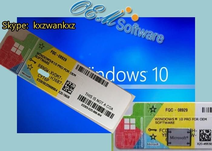 จัดส่งฟรี Windows 10 Professional การเปิดใช้งานที่สำคัญ X 20 ฉลาก COA