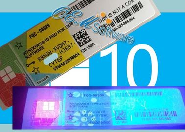 อัพเกรด Win 10 Pro รหัสดิจิทัลของการขายปลีกรหัส Windows 10 Pro Oem Sticker