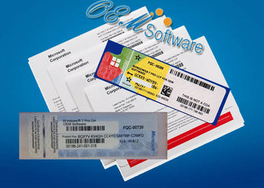 French Windows 7 Professional Oem Pack พร้อมสติ๊กเกอร์ Coa และใบอนุญาต