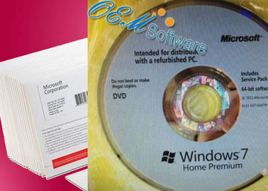 แพ็คเกจการเปิดใช้งานทั่วโลกแบบเต็ม Windows 7 Pro Box DVD COA Inside