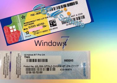 โฮโลแกรม Windows 7 Coa Sticker Win 7 Pro Oem Online รหัสเปิดใช้งาน