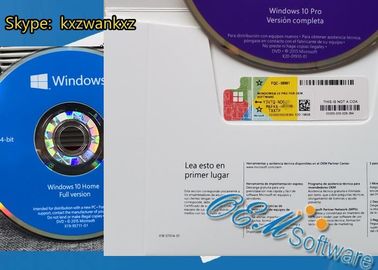 ใบอนุญาตการขายปลีกดั้งเดิม Windows 10 Pro Oem Pack 64 บิตกล่องดีวีดี