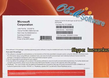 กล่องดีวีดีรหัสการขายปลีกคีย์มาตรฐานของ Windows Server 2012 R2 Oem Pack สิทธิ์การใช้งานผลิตภัณฑ์