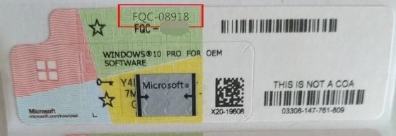 รหัสเปิดใช้งาน Oem Online ใบอนุญาต Windows 10 Professional จัดส่งที่รวดเร็ว