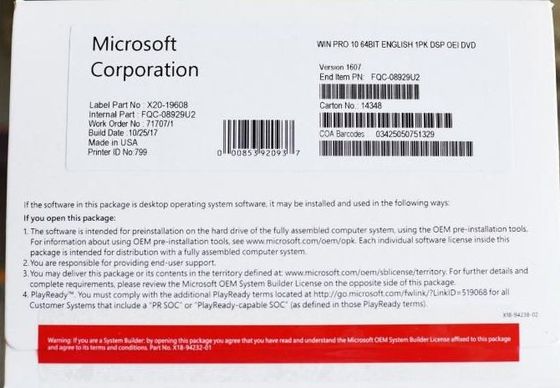 ใบอนุญาตการเปิดใช้งานรหัสผลิตภัณฑ์ออนไลน์ของคอมพิวเตอร์ Windows 10 ดั้งเดิม
