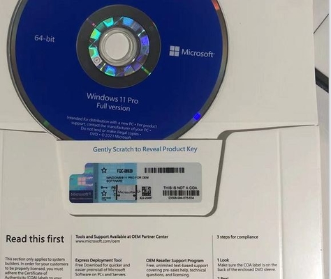 รหัสคีย์การเปิดใช้งาน Microsoft Windows 11 Win 11 Coa Sticker Oem Pack Box