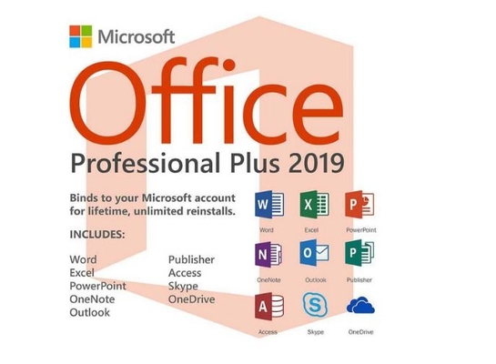 เปิดใช้งานออนไลน์ MS Office 2019 Pro Plus 2019 Professional Retail Key สำหรับพีซี