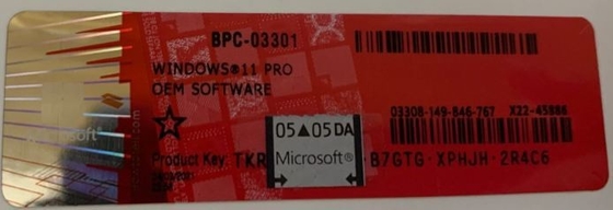 สติ๊กเกอร์ Coa รหัสผลิตภัณฑ์ของคอมพิวเตอร์ Windows 11 สำหรับแล็ปท็อป