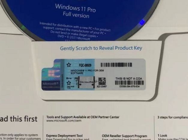 การเปิดใช้งาน Coa Sticker ออนไลน์ Windows 11 Pro / Home License Key